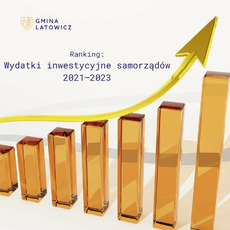 ranking, wydatki inwestycyjne gminy Latowicz, strzałka i słupki w górę